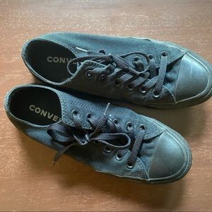 All black low top Converse women size 7.5